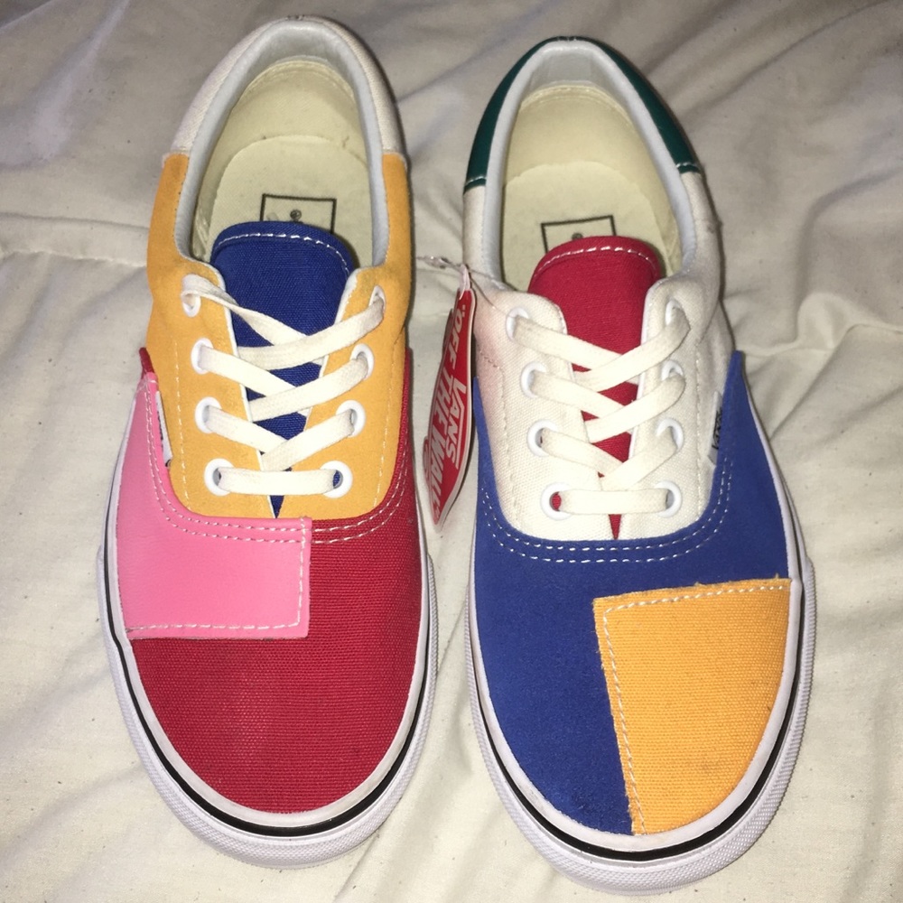Colorblocked Vans! Size 7 woman’s